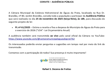 CONVITE – AUDIÊNCIA PÚBLICA 